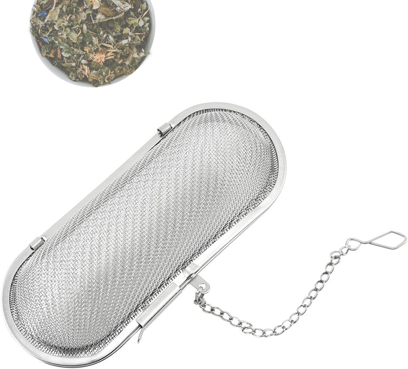 Filtro da Tè con Catena, Infusore Tè in Acciaio Inox Colino per Tisane Acciaio Inox Infusore Tè Filtro Colino da Tè Extra Fine Infusore per Tisane per Foglie di Tè Sfuso Spezie