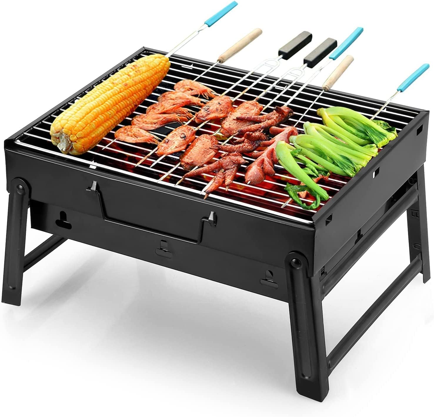 Le migliori offerte di Amazon di oggi, tutti i giorni 102 Uten Barbecue Portatile a Carbone, Mini Barbecue per 1-4 Persone, Griglia Pieghevole, L'acciaio Inossidabile Rinforzato è più Resistente, Barbecue da Tavolo, Giardino Terrazza Campeggio Picnic