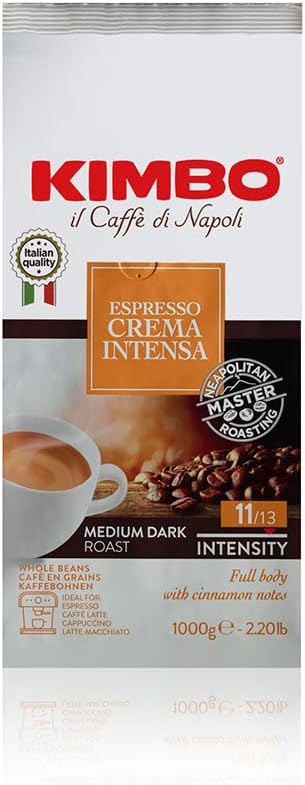 Caffé in offerta eccezionale su Amazon 48 Kimbo Chicchi di Caffè Interi Crema Intensa, Tostatura Media