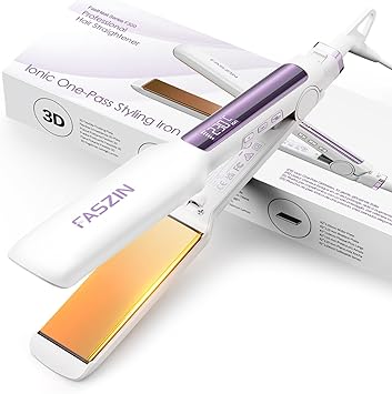 Le migliori offerte di Amazon di oggi, tutti i giorni 99 Piastra per Capelli Professionale Faszin, Piastre in Titanio Larghe 42mm con Ioni Negativi, Riscaldamento Rapido 30s, Display Temperatura, 11 Livelli di Temperatura (130-230℃) - Bianco