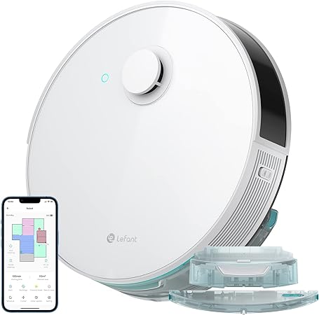 Le migliori offerte di Amazon di oggi, tutti i giorni 89 LEFANT N3 Robot Aspirapolvere Lavapavimenti con Mappatura,Sensore Laser d-ToF,6000pa,200min,Barriere Virtuali,Pulizia Dell'area Selezionata,Aspirapolvere Robot Collegato da Alexa/APP