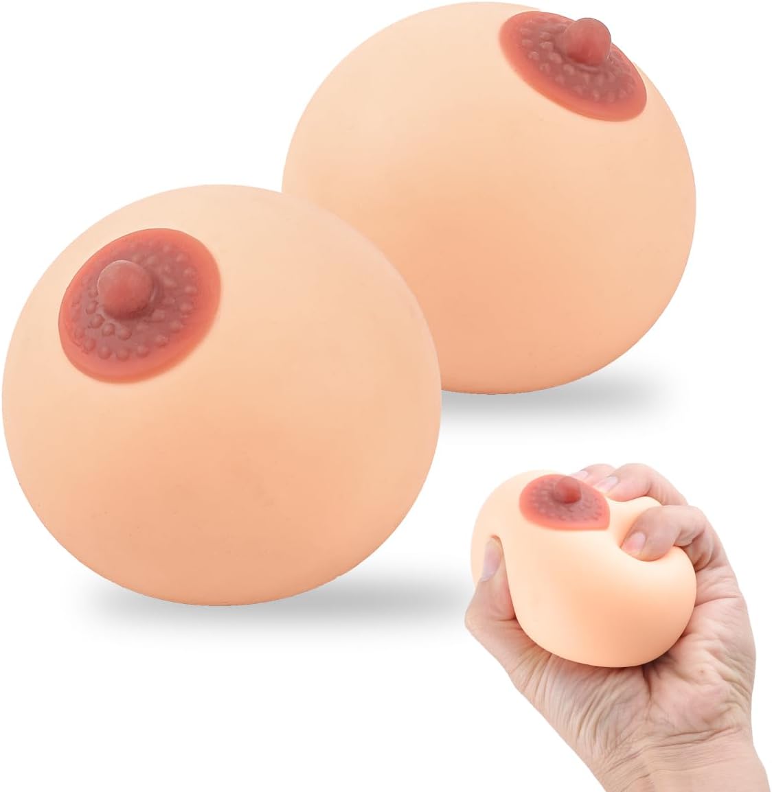 Gli oggetti inutili su Amazon (ma divertenti) – La Selezione Terrificante del 2025 34 Oggetto antistress morbido a forma di tette stilizzato
