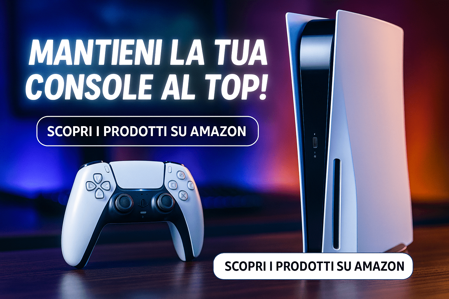 controller PlayStation e una console puliti e brillanti